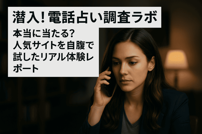 潜入!電話占い調査ラボ|本当に当たる?人気サイトを自腹で試したリアル体験レポート